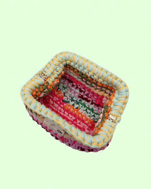 Palm Island Crochet Clutch Bag.