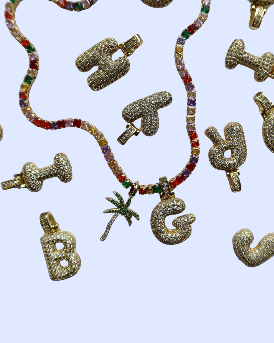 Bubble Letter Alphabet Charm.